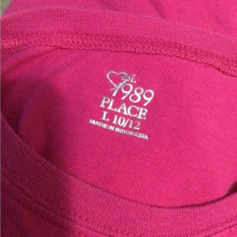 The Children's Place Girls Long Sleeve Pink Graphic Shirt